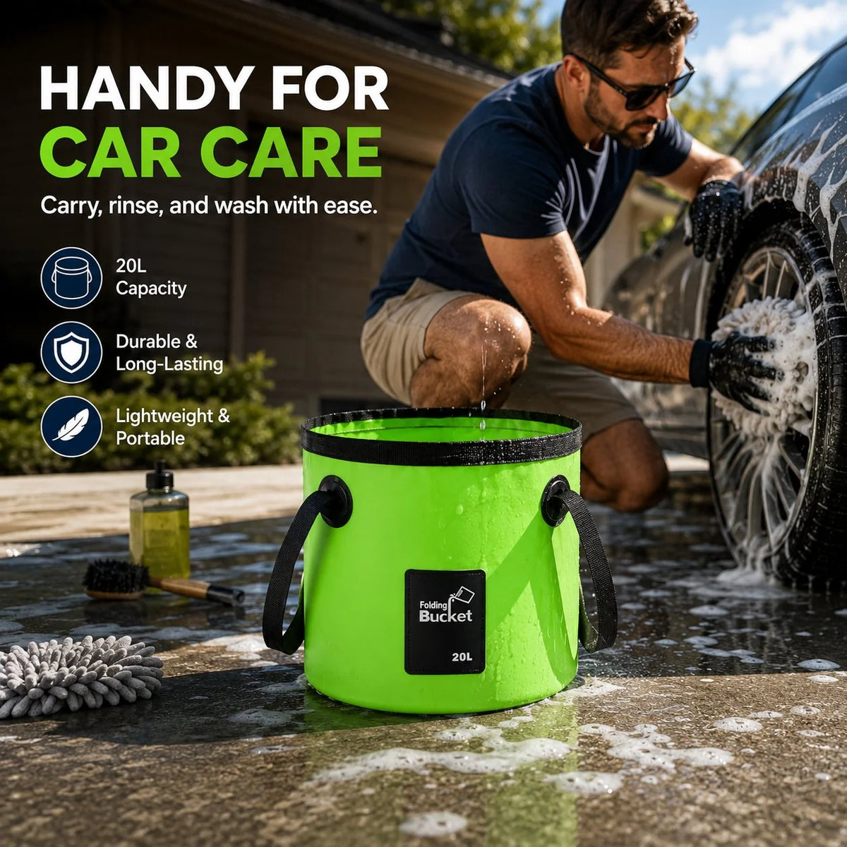 Space-Saving Portable Folding Water Storage BucketYour Go‐Anywhere