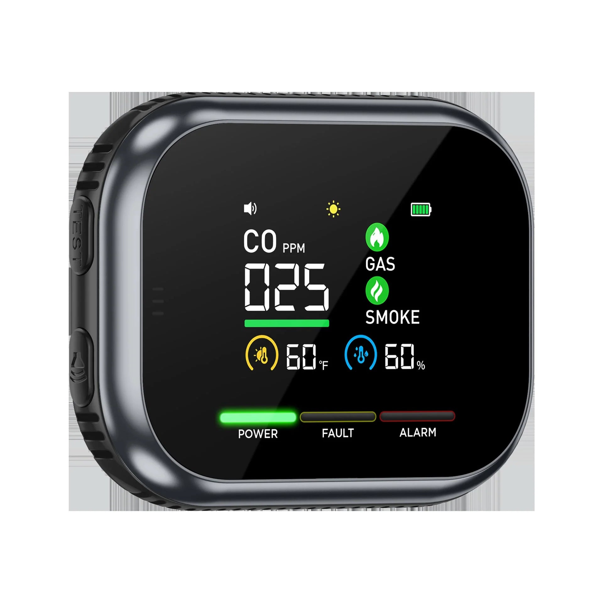 Purpose-Built Portable Multi-Gas Alarm with LCD Display & Battery