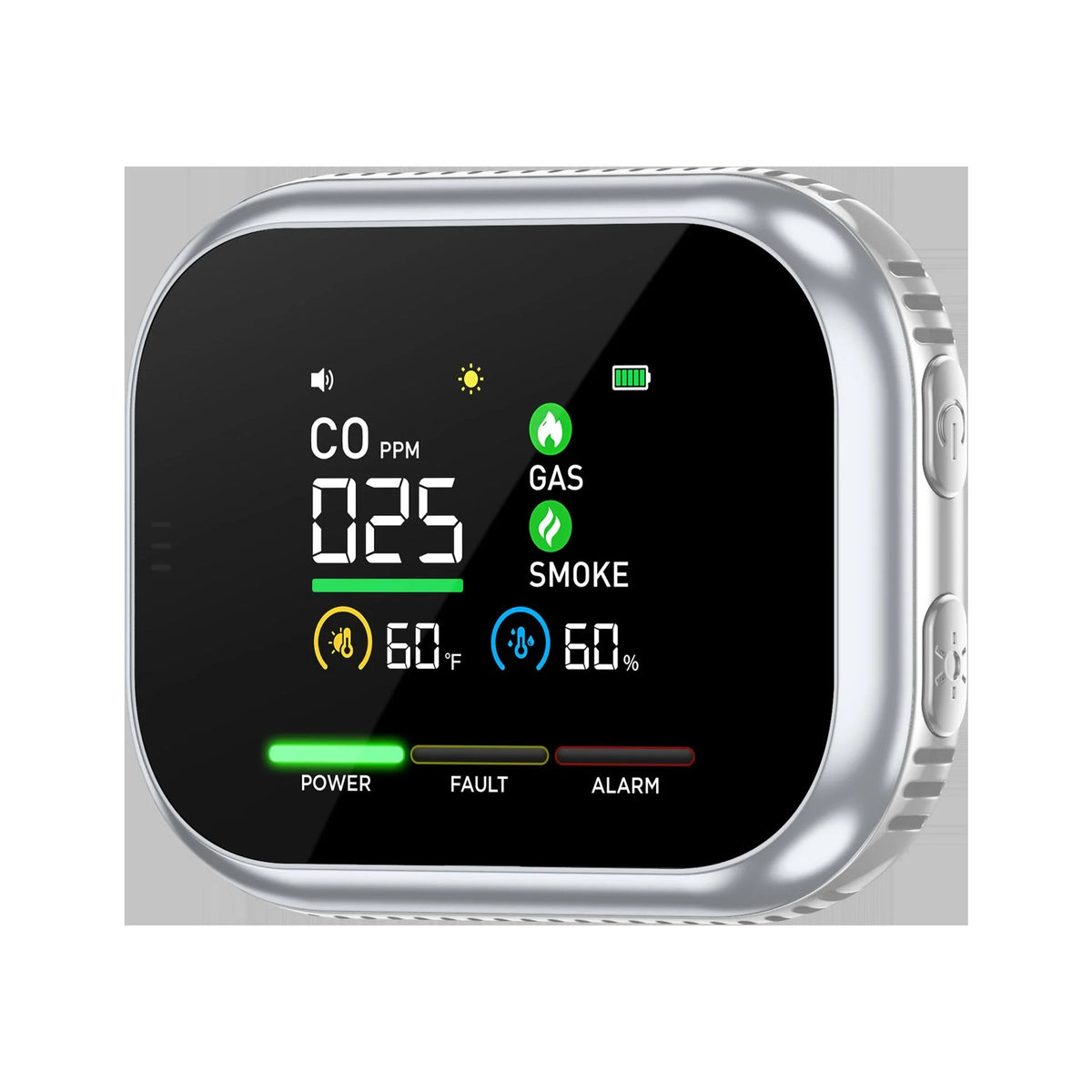 Purpose-Built Portable Multi-Gas Alarm with LCD Display & Battery