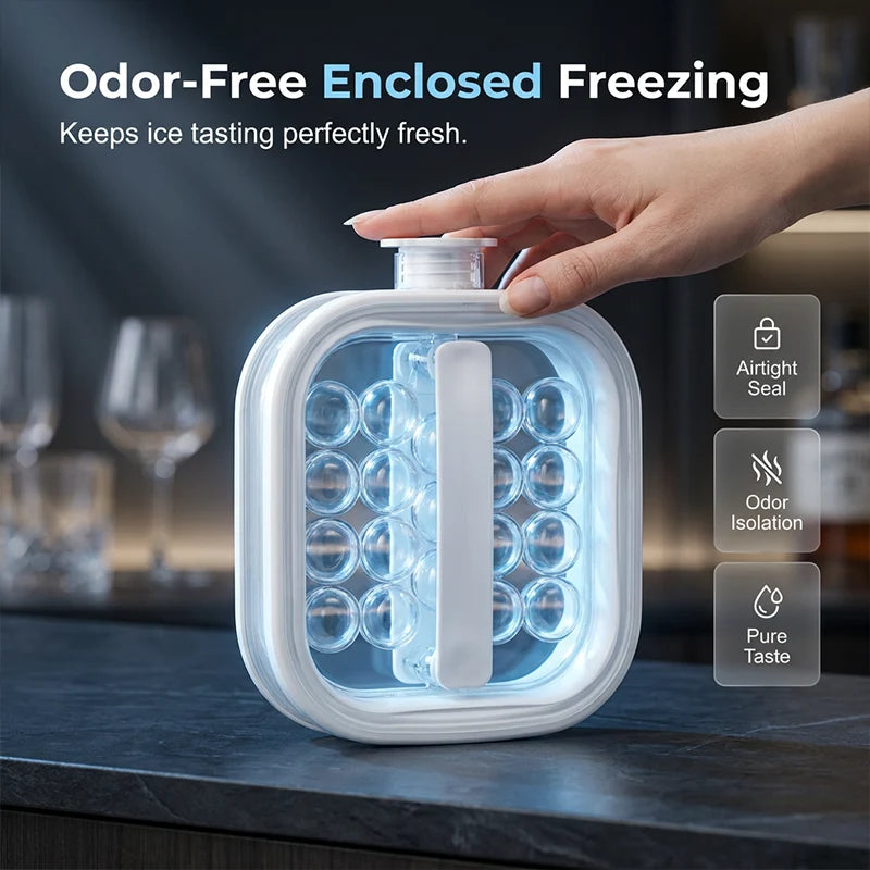 Collapsible Pull-Release Kettle Mold for Round Ice