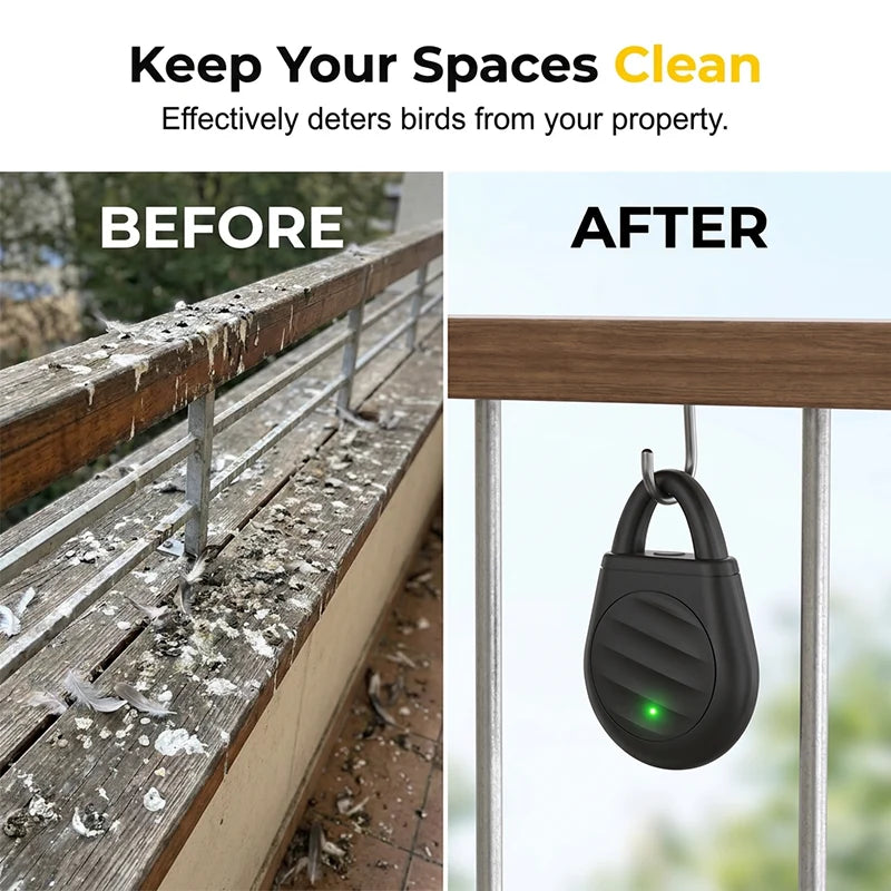 Pocket Ultrasonic Bird Repellent Keychain