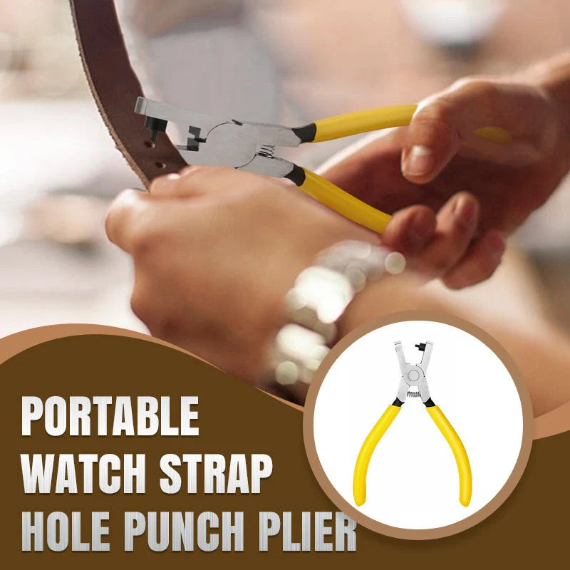 Purpose-Built Over Portable Watch Strap Hole Punch