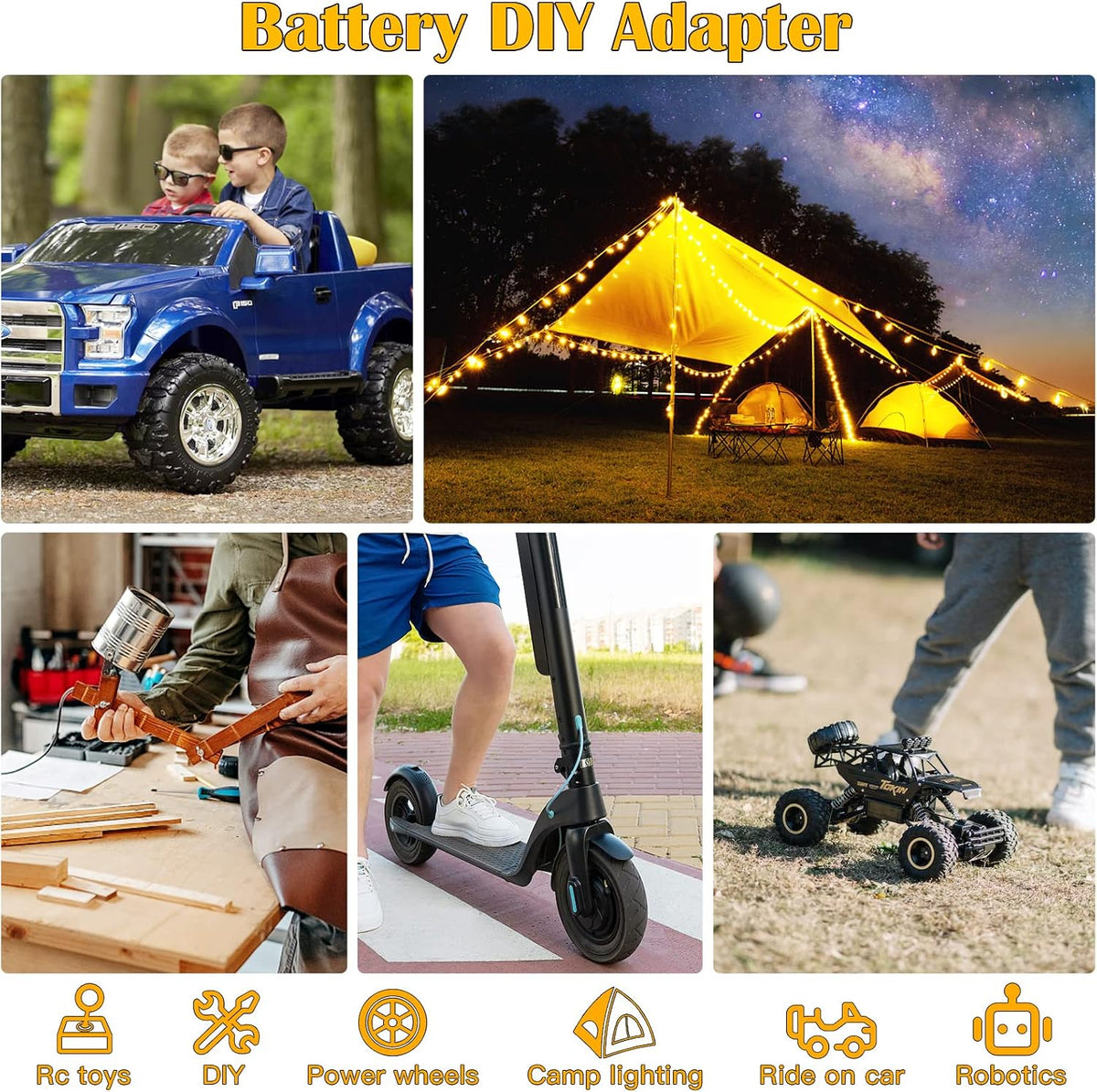 DeWalt 20V Battery Adapter Kit for Power Wheels Conversion
