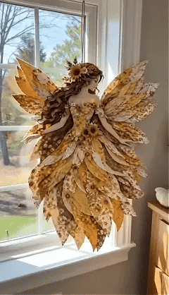 Layered Floral-Wing Fairy Patchwork Set for Handmade Wall Art