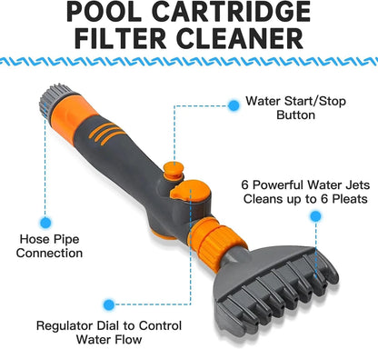 Vehicle-Ready Pool Filter Cartridge Cleaner for Garage Use