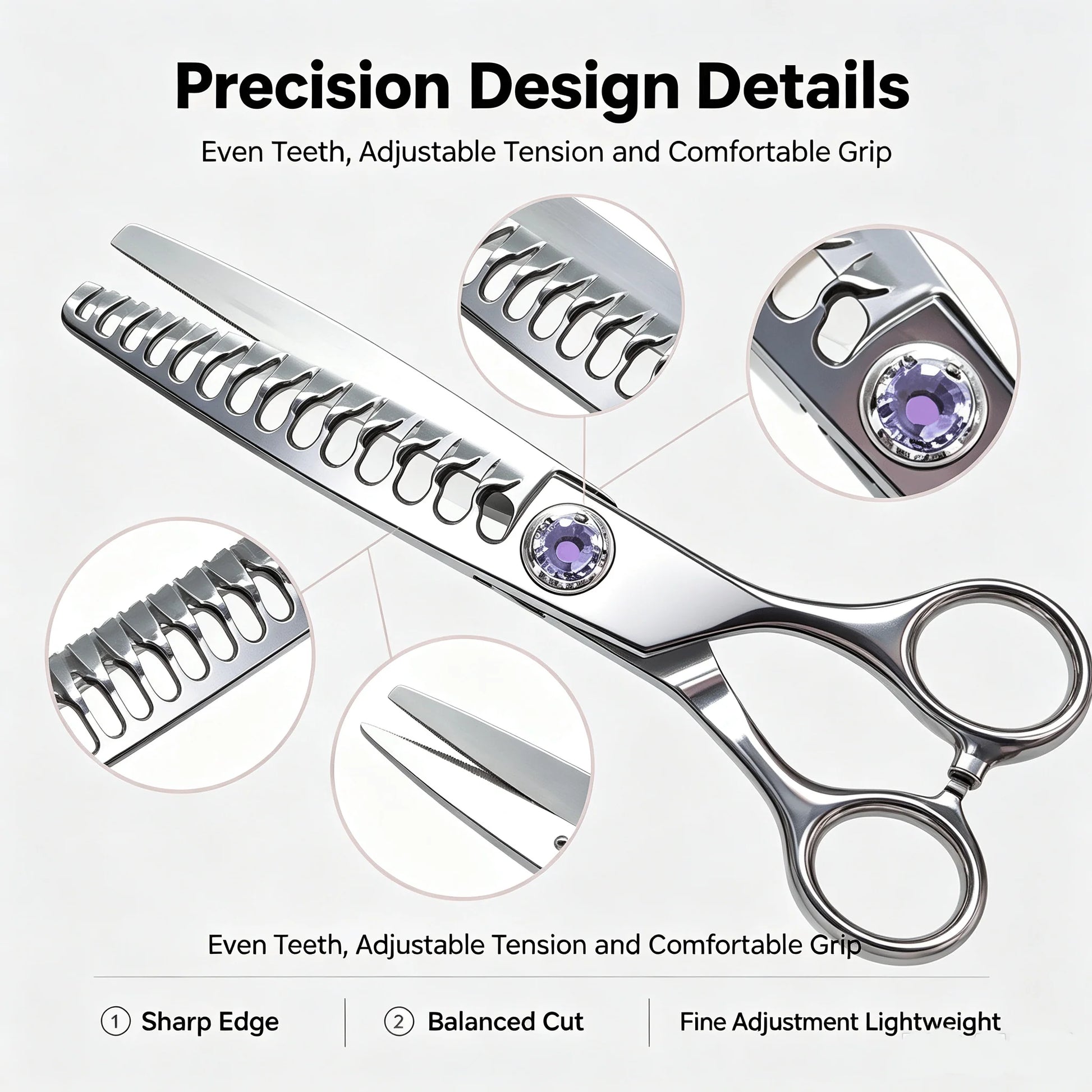 Purpose-Built Professional Hair Texturizing Thinning Scissors