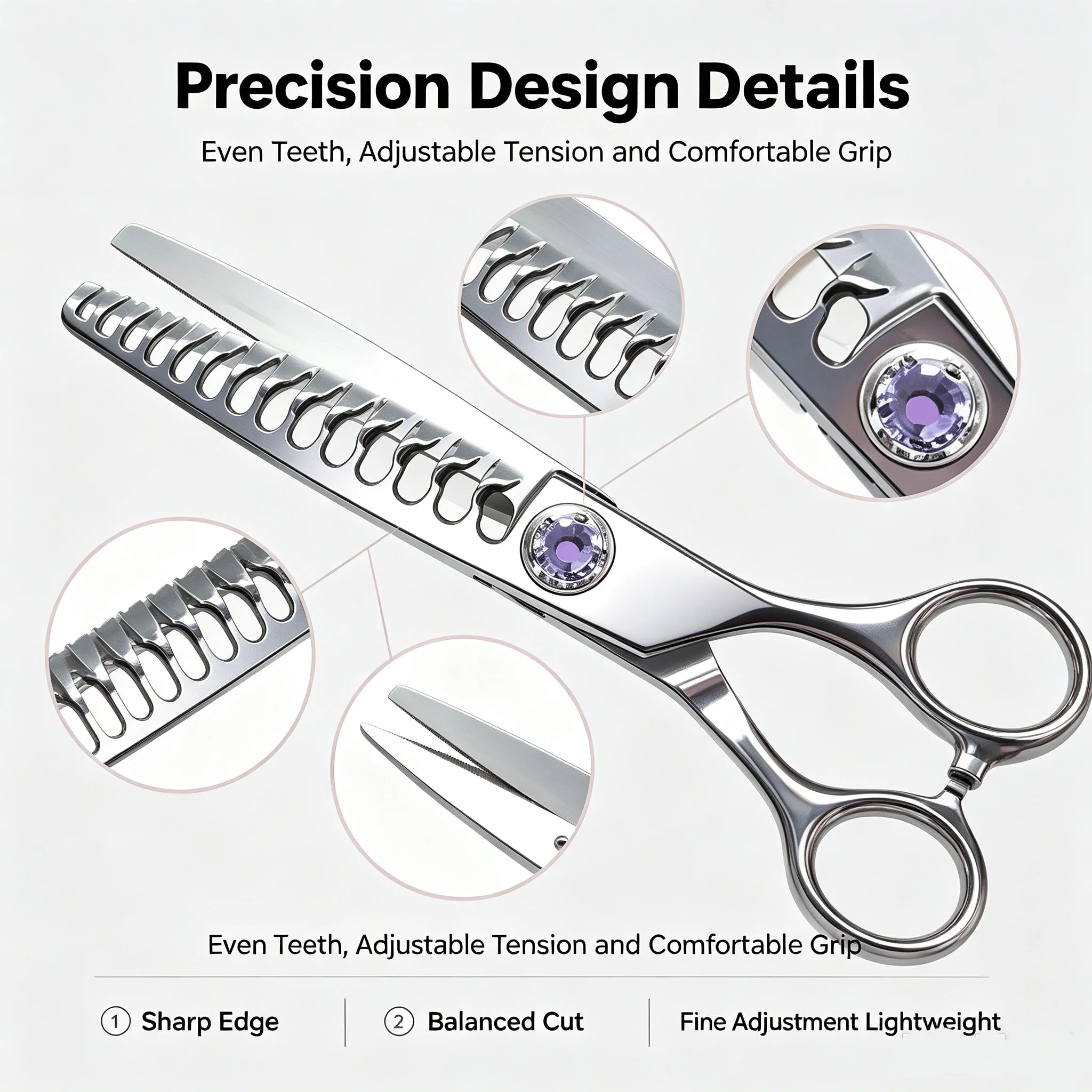 Purpose-Built Professional Hair Texturizing Thinning Scissors