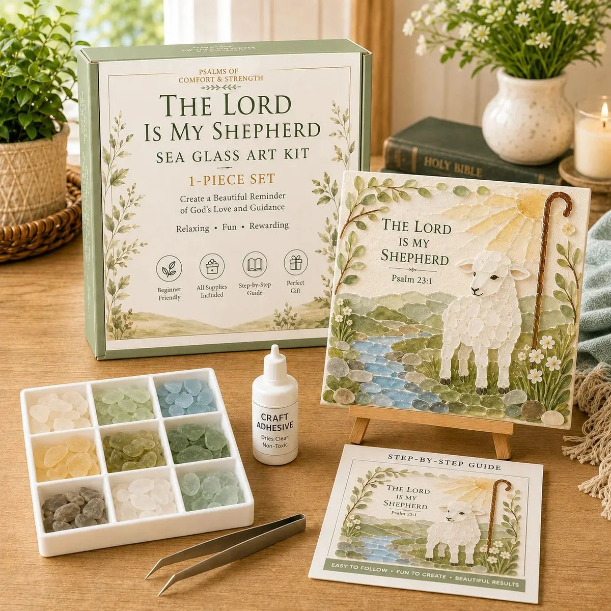 Sea-Glass Art Kit Inspired by Psalms of Comfort