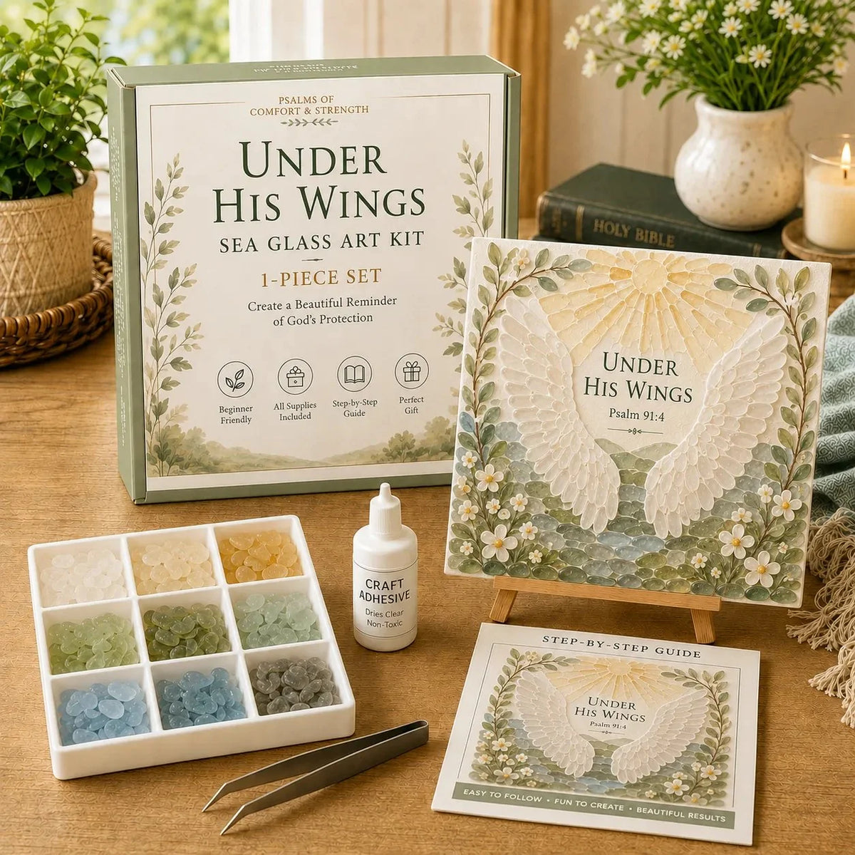 Sea-Glass Art Kit Inspired by Psalms of Comfort