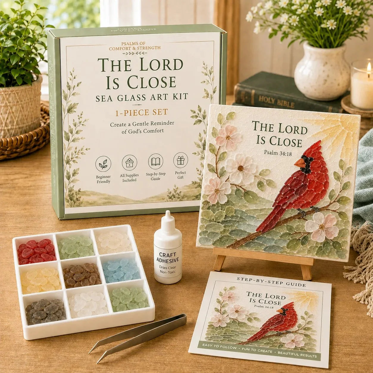 Sea-Glass Art Kit Inspired by Psalms of Comfort