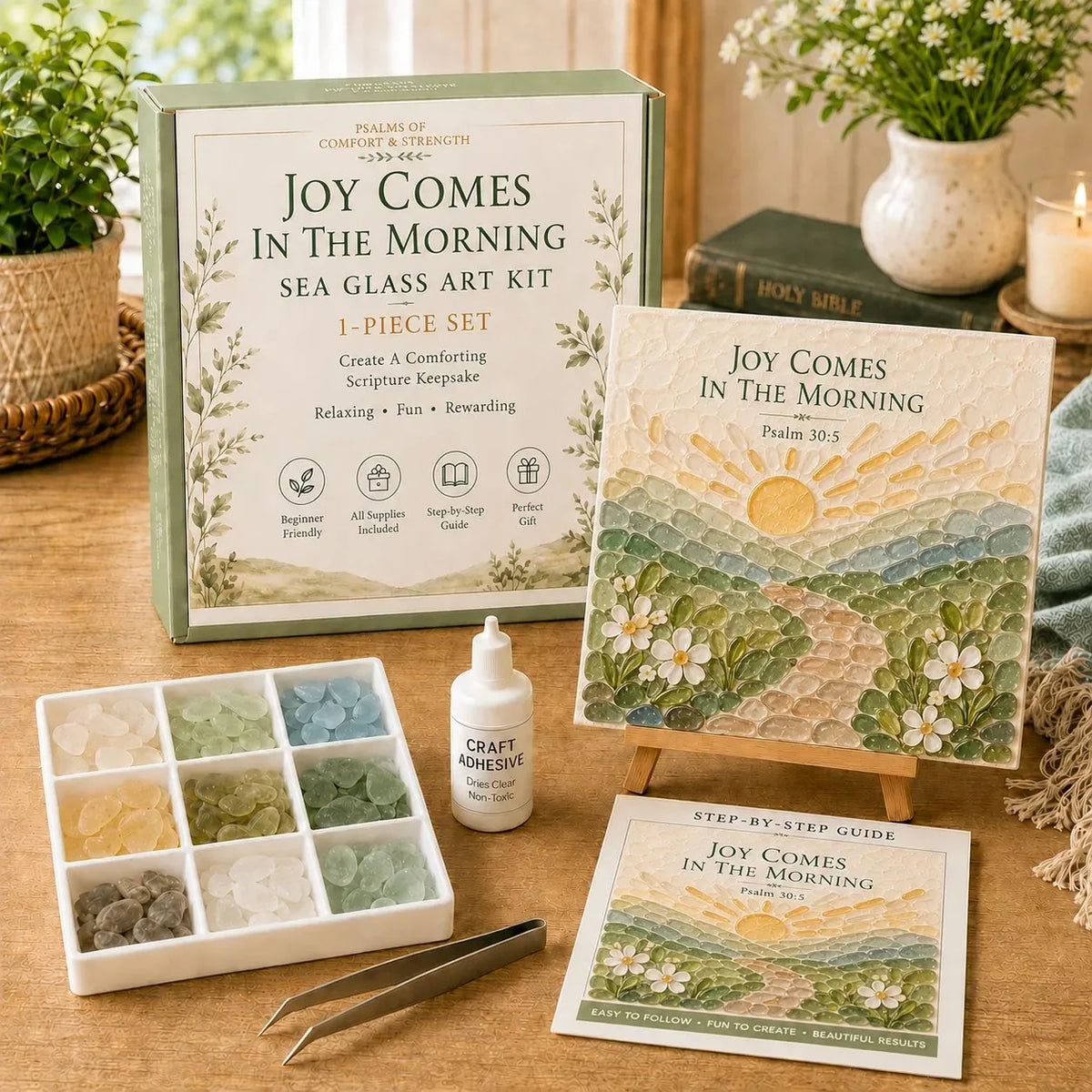 Sea-Glass Art Kit Inspired by Psalms of Comfort