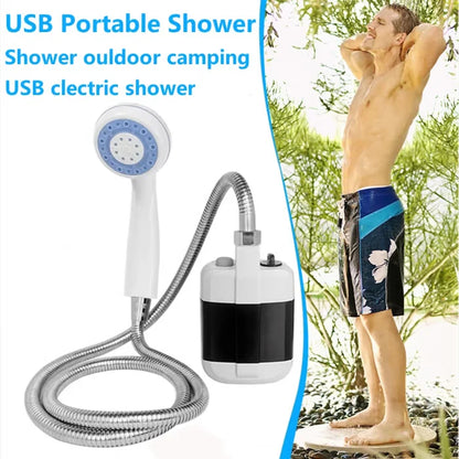 Portable Outdoor Shower System with Water Pump