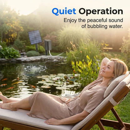 Outdoor Solar Powered Pond Aerator Air Pump – wire- easy