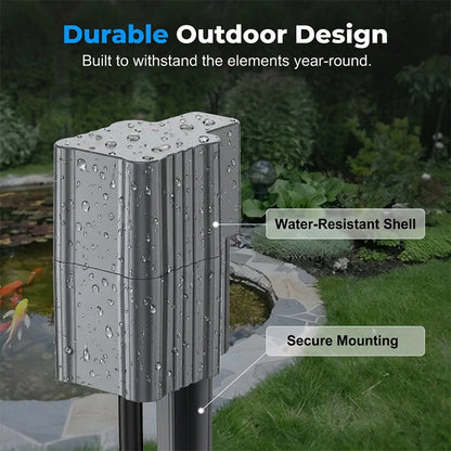 Outdoor Solar Powered Pond Aerator Air Pump – wire- easy