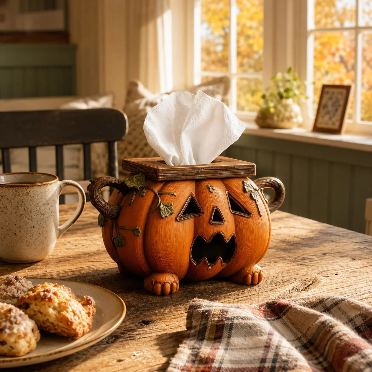 Purpose-Built Pumpkin Tissue Box Cover for Everyday Use