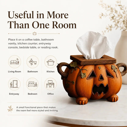 Purpose-Built Pumpkin Tissue Box Cover for Everyday Use