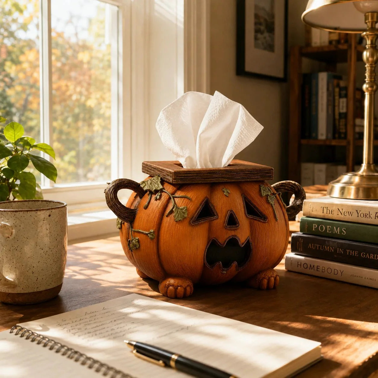 Purpose-Built Pumpkin Tissue Box Cover for Everyday Use