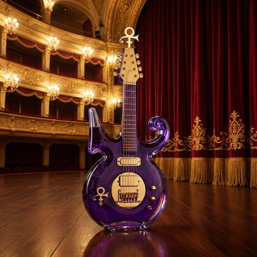 Purpose-Built Purple Music Legend Guitar-Shaped Commemorative Whiskey