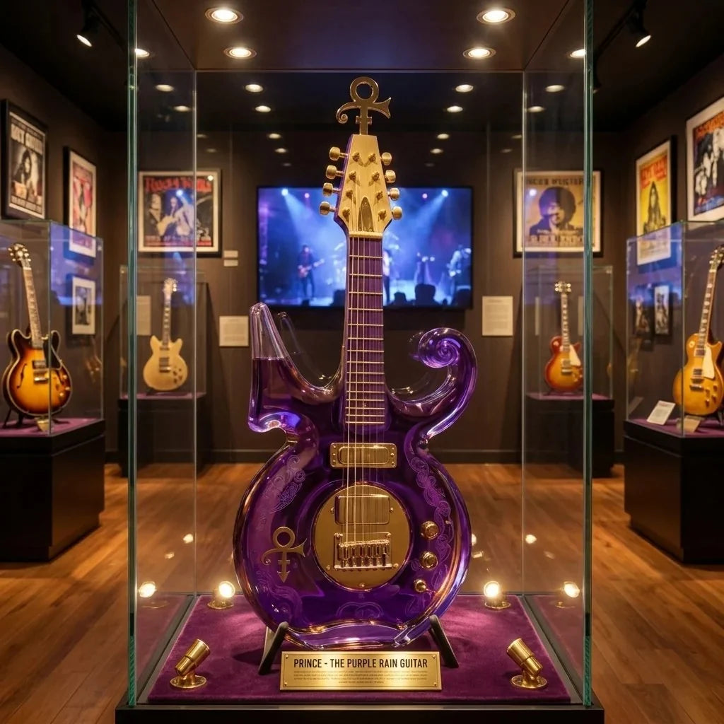 Purpose-Built Purple Music Legend Guitar-Shaped Commemorative Whiskey