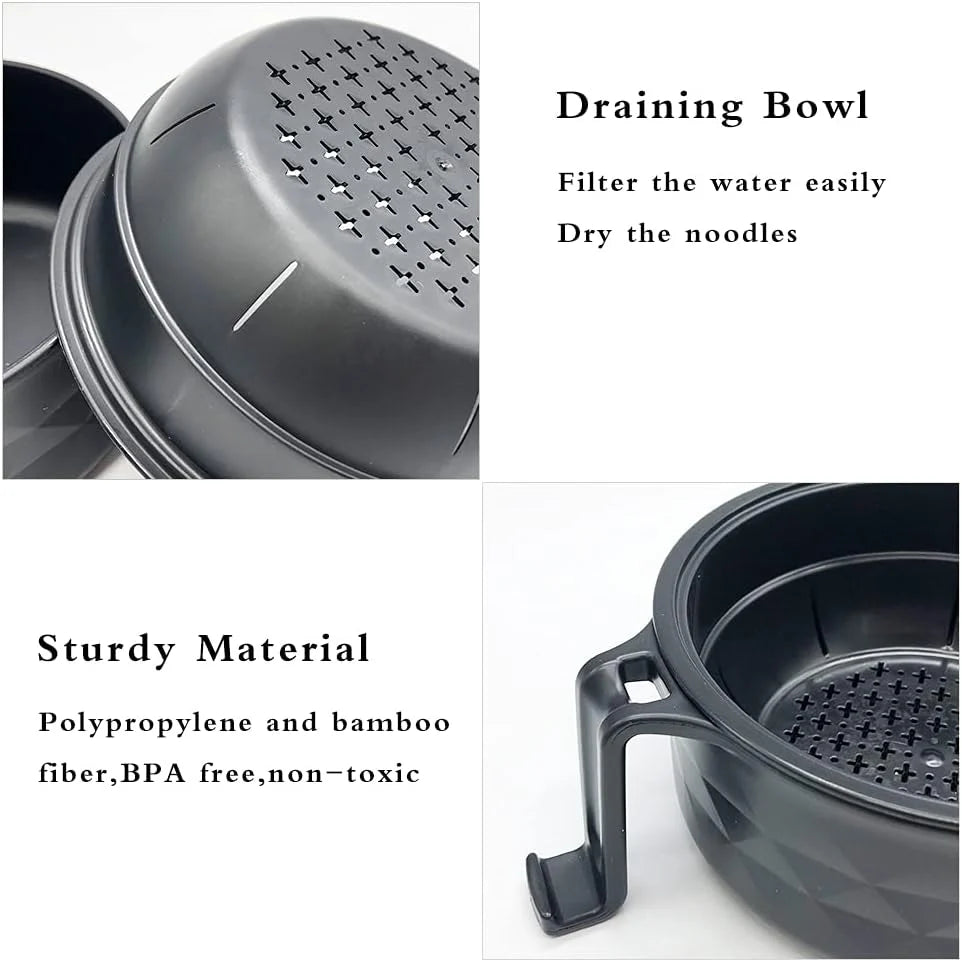 Hands-On Ramen Bowl Set, 1/2 Counts Microwave Safe Instant Noodle