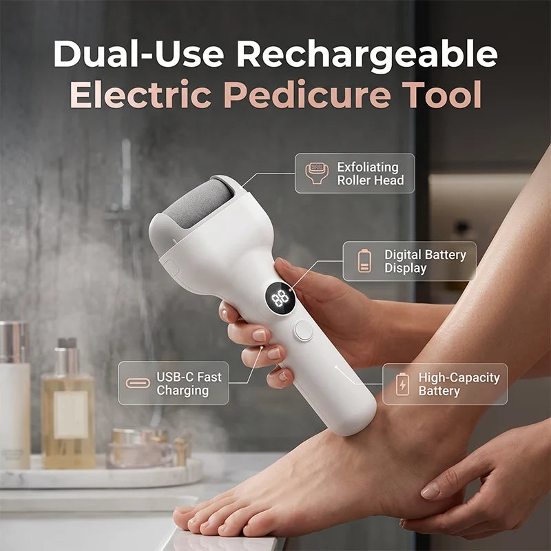 Workshop-Ready Rechargeable Electric Pedicure Tool with Smart