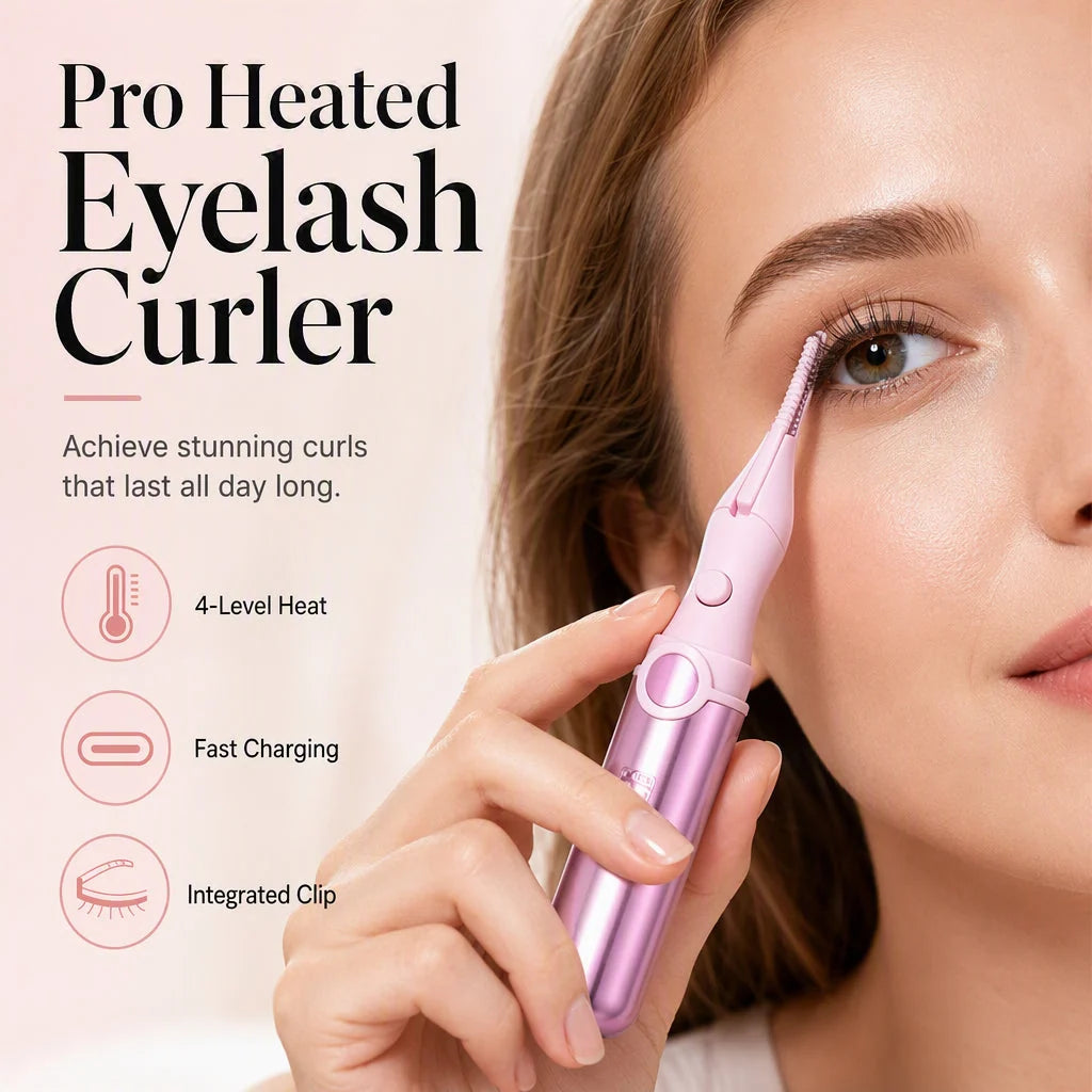 Rechargeable Heated Curler for Lasting Lash Shape