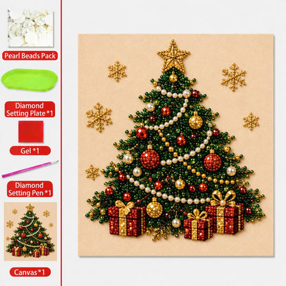 Beginner Christmas Pearl Mosaic Kit for Relaxing Holiday Crafting