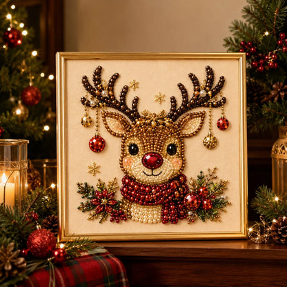 Beginner Christmas Pearl Mosaic Kit for Relaxing Holiday Crafting