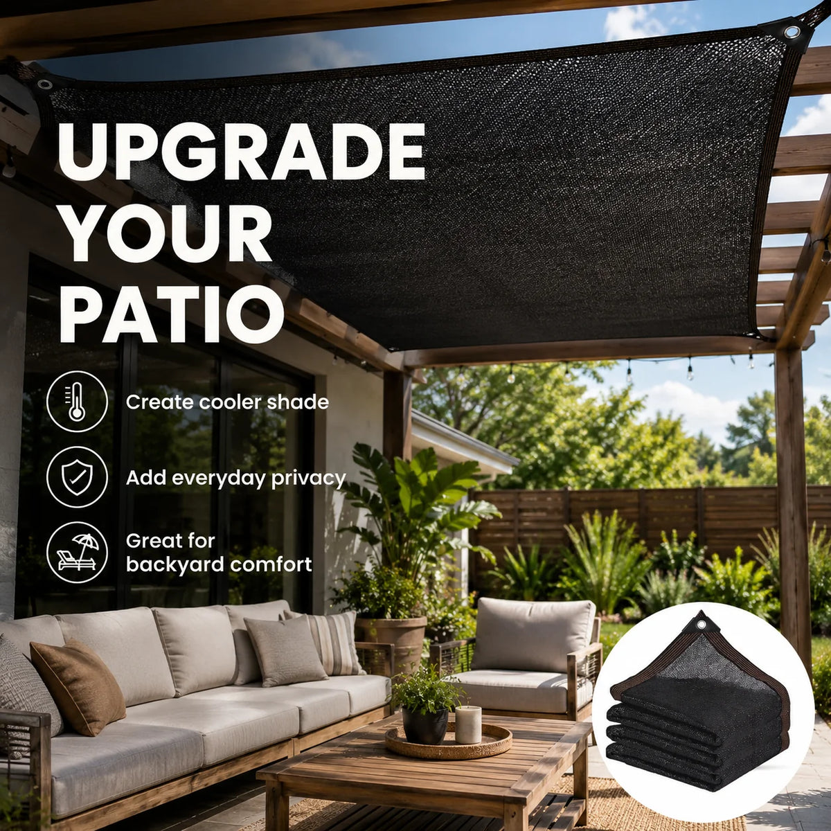 Purpose-Built Sunshade Net Blocks UV Rays & Keeps Outdoor Spaces