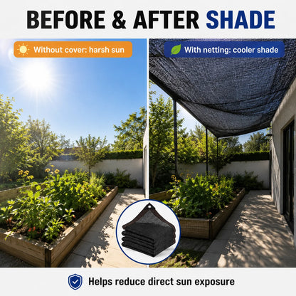 Purpose-Built Sunshade Net Blocks UV Rays & Keeps Outdoor Spaces