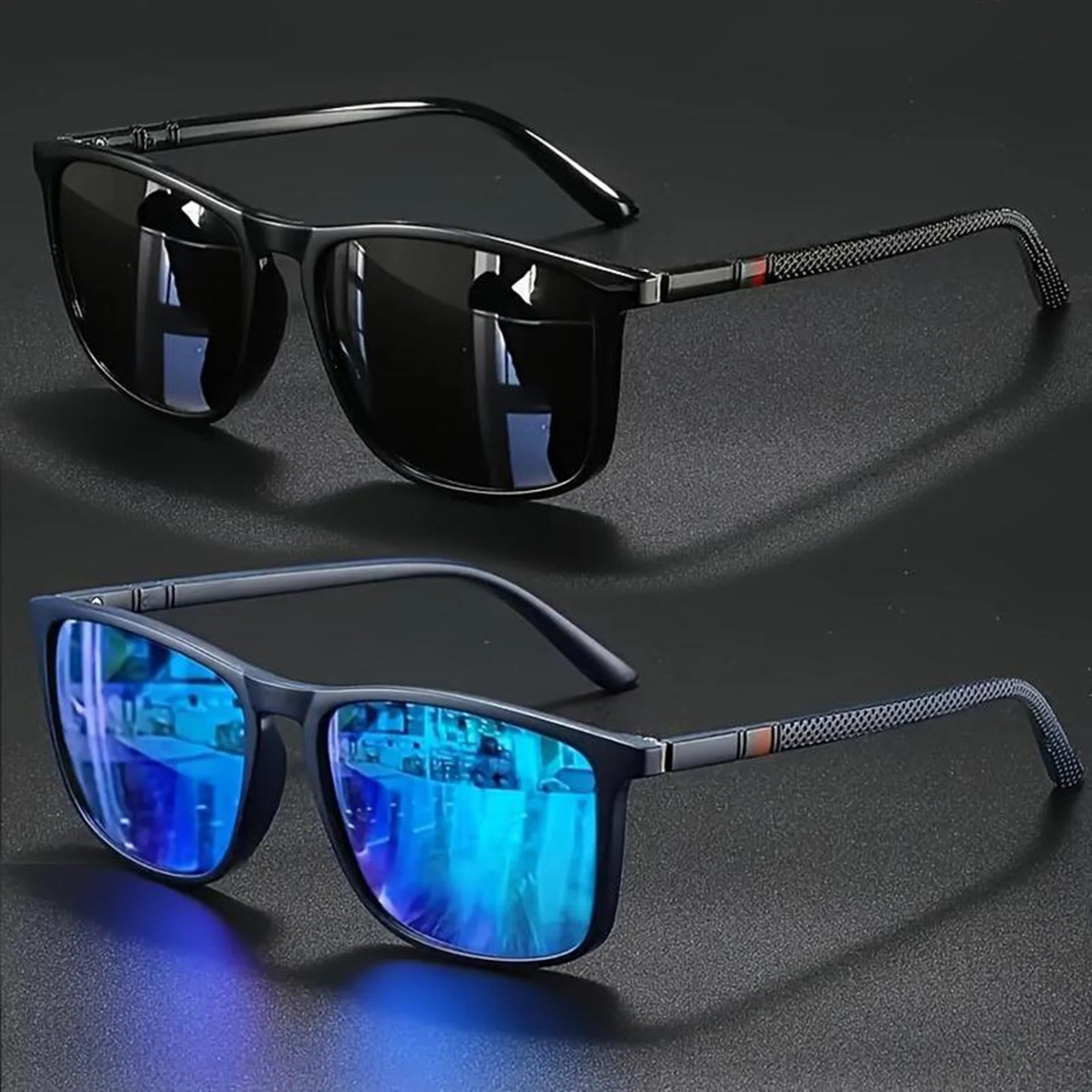 Angular Retro-Future Shades for Unisex Everyday Wear