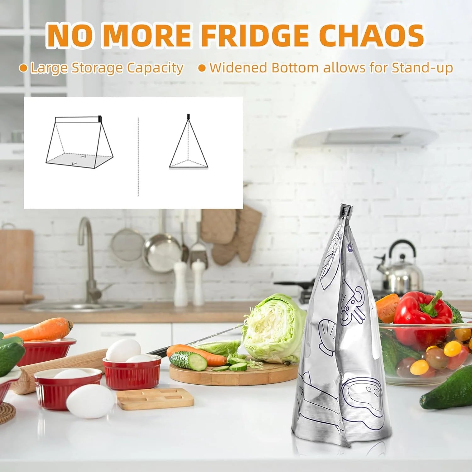 Space-Saving Reusable Aluminum Foil Sealable Storage