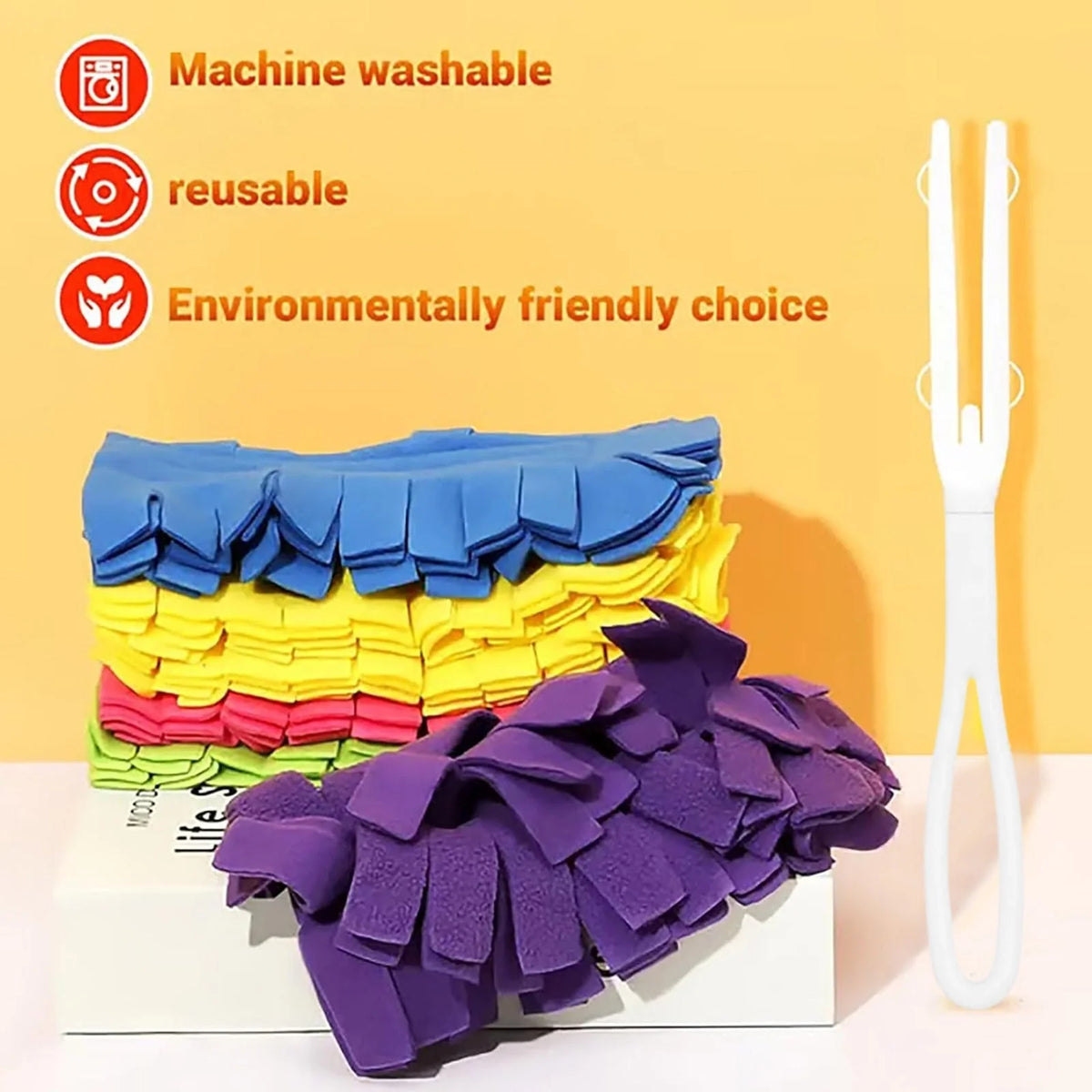 Reusable Chenille Microfiber Duster for Dust, Hair, and Spills