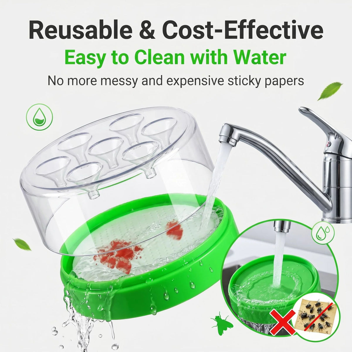 Purpose-Built Reusable Non-Electric Fly Trap for Everyday Use