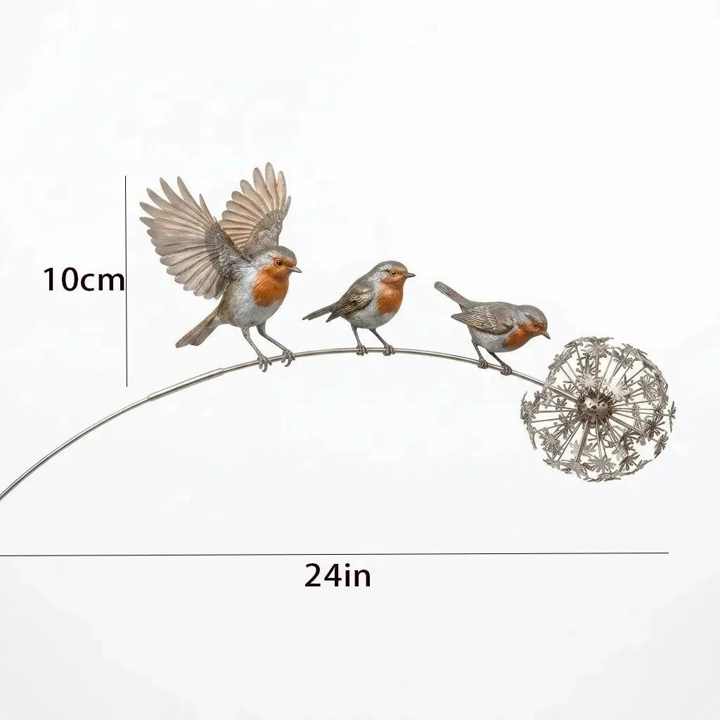 Outdoor-Ready Robin Garden Stake for Garden Display