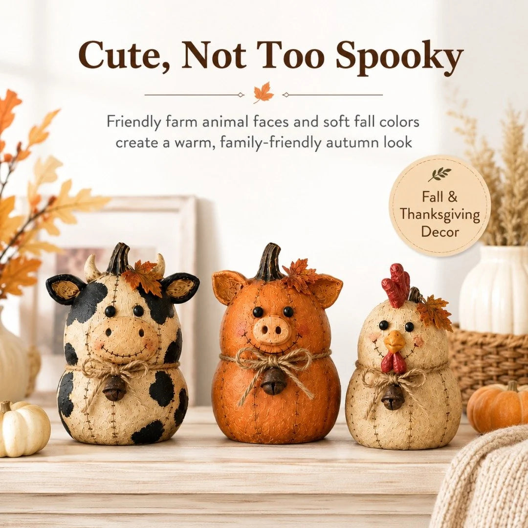 Purpose-Built Rustic Farm Pumpkin Friends Decor Set for Everyday Use