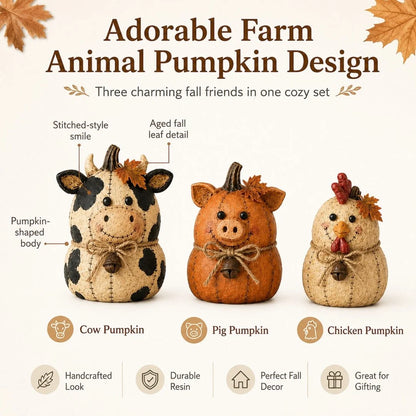Purpose-Built Rustic Farm Pumpkin Friends Decor Set for Everyday Use
