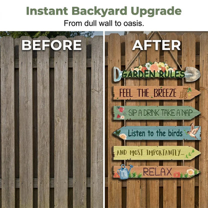 Rustic Timber Plaque for Welcoming Garden Wall Displays