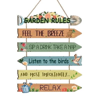 Rustic Timber Plaque for Welcoming Garden Wall Displays