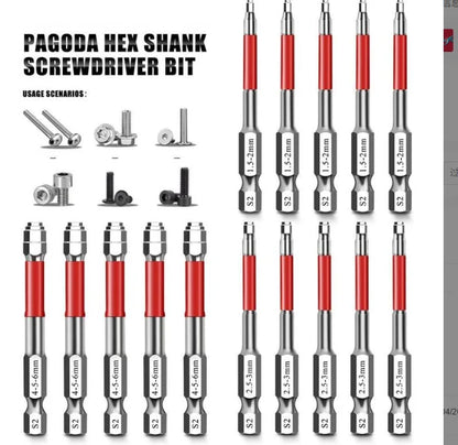 Magnetic S2 Steel Hex Bit Set for Power Tools
