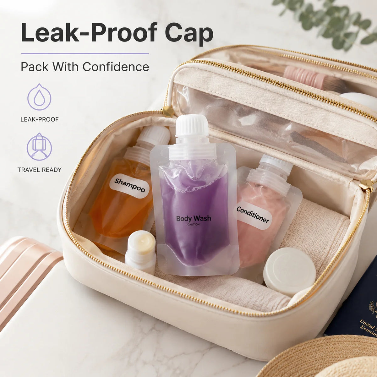 Space-Saving Travel -Leak Proof Toiletry Sample