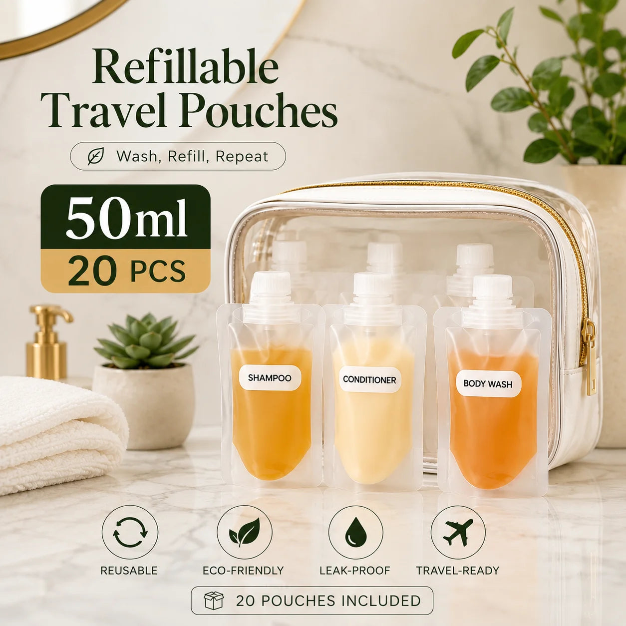 Space-Saving Travel -Leak Proof Toiletry Sample