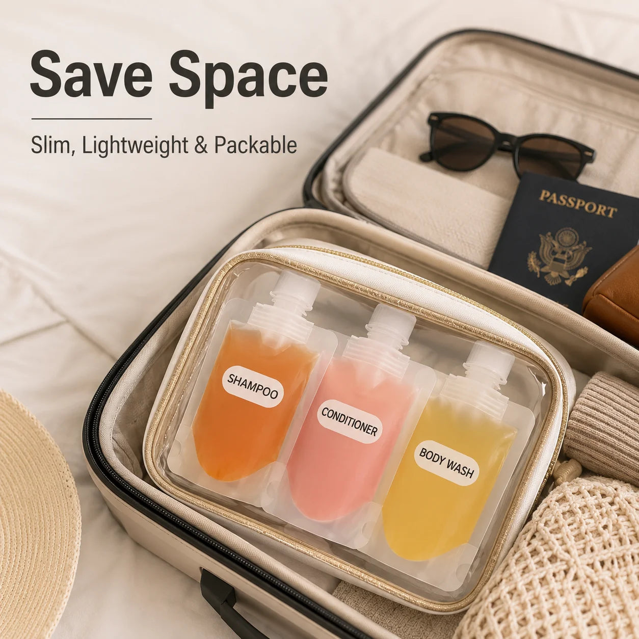 Space-Saving Travel -Leak Proof Toiletry Sample