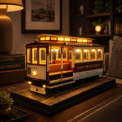 Vehicle-Ready San Francisco Cable Car Lamp for Garage Use