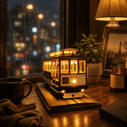 Vehicle-Ready San Francisco Cable Car Lamp for Garage Use
