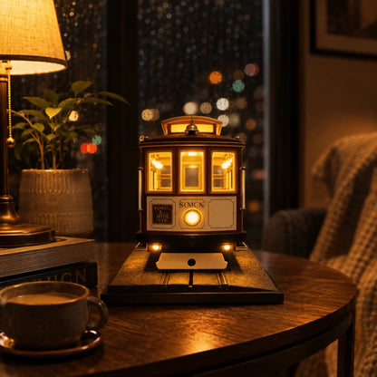 Vehicle-Ready San Francisco Cable Car Lamp for Garage Use