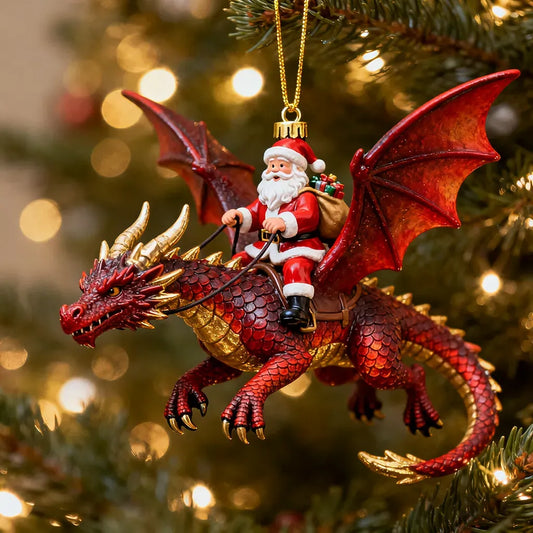 Purpose-Built Santa’s Dragon Riders Ornament