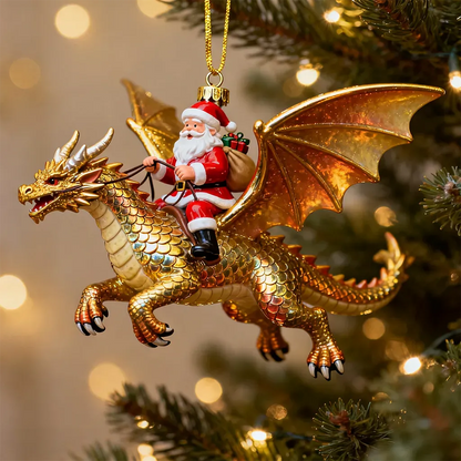 Purpose-Built Santa’s Dragon Riders Ornament