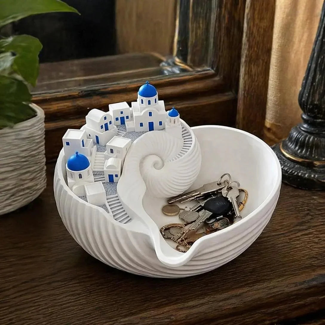 Pet-Friendly Santorini Catchall Bowl for Daily Pet Care