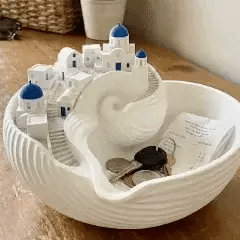 Pet-Friendly Santorini Catchall Bowl for Daily Pet Care
